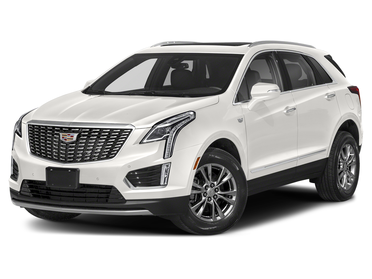 2021 Cadillac XT5 AWD Premium Luxury in Crystal White Tricoat — front three-quarter view