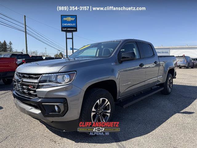 2021 Chevrolet Colorado Z71 in Satin Steel Metallic — front three-quarter view
