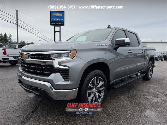 2024 Chevrolet Silverado 1500 LT (2FL) in Sterling Gray Metallic — front three-quarter view