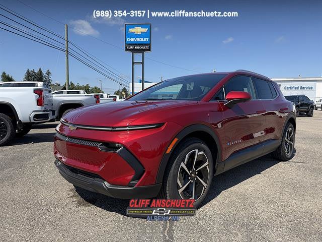2026 Chevrolet Equinox EV LT in Radiant Red Tintcoat — front three-quarter view