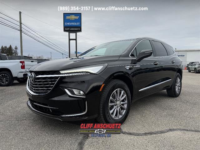2023 Buick Enclave Essence in Ebony Twilight Metallic — front three-quarter view